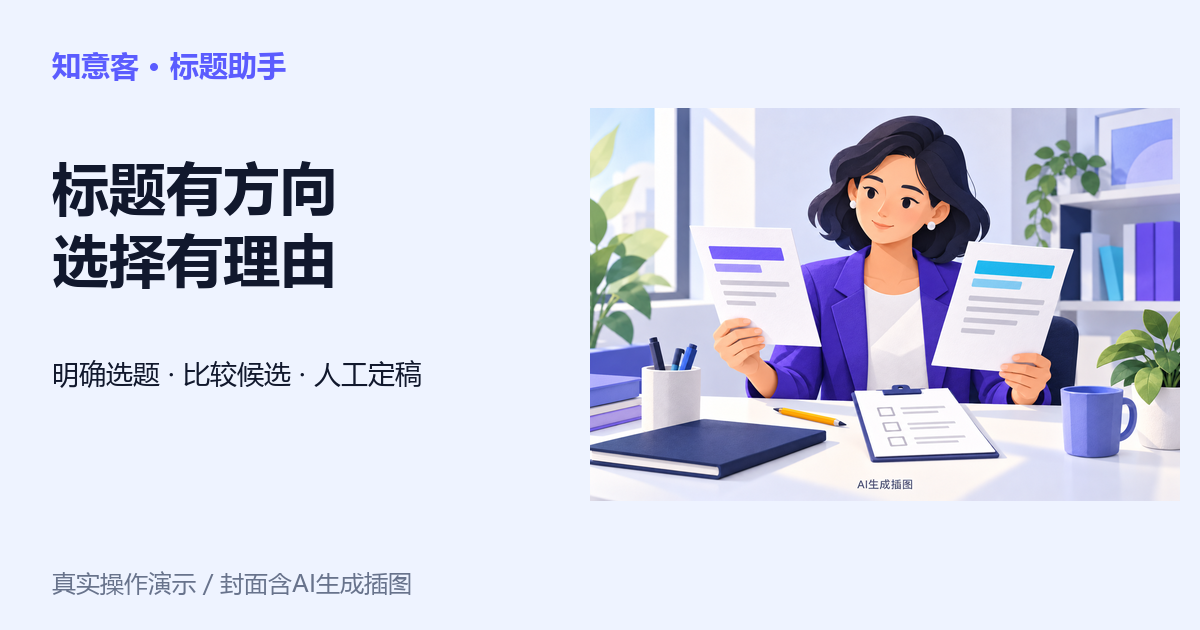 标题改来改去还是没方向?用知意客先列候选,再选适合正文的那一个